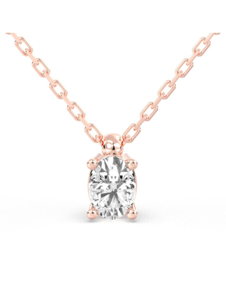 collier diamant ovale en or blanc 18k 2