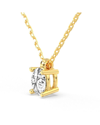 collier diamant ovale en or jaune   18k