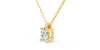 collier diamant ovale en or jaune   18k