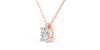 collier diamant ovale en or rose   18k