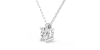 collier diamant ovale en or blanc   18k