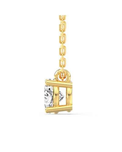 collier diamant ovale en or jaune   18k