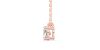 collier diamant ovale en or rose   18k