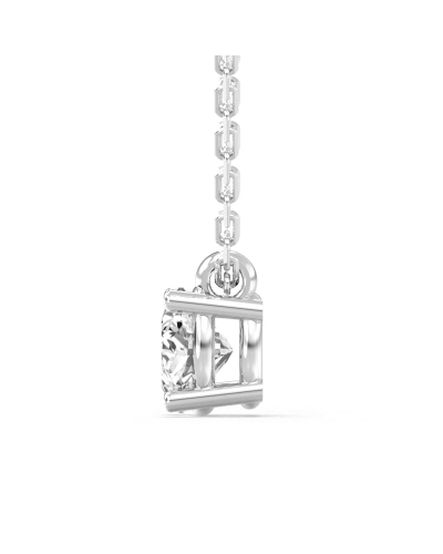 collier diamant ovale en or blanc   18k