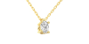 collier diamant ovale en or jaune   18k