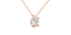 collier diamant ovale en or rose   18k