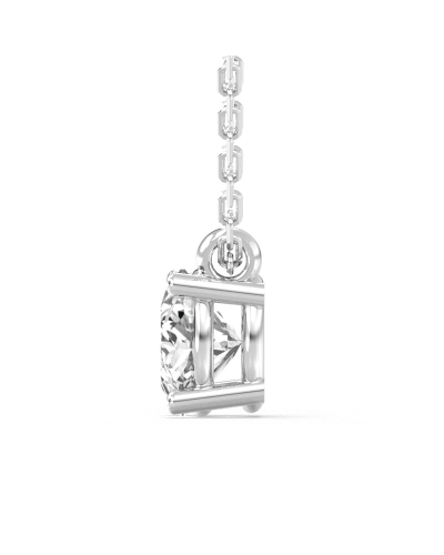 collier diamant ovale en or blanc   18k