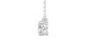 collier diamant ovale en or blanc   18k