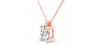 collier diamant ovale en or rose   18k