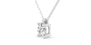 collier diamant ovale en or blanc   18k