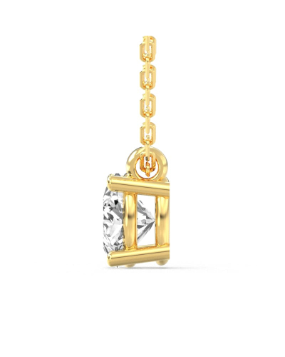 collier diamant ovale en or jaune   18k