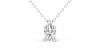 collier diamant ovale en or blanc   18k