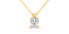 collier diamant ovale en or jaune   18k