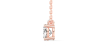 collier diamant ovale en or rose   18k