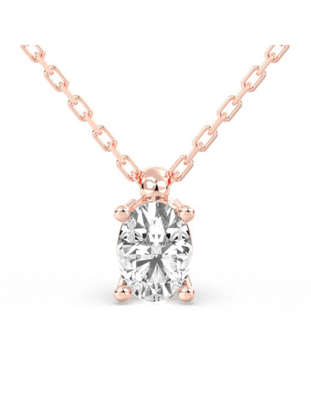 collier diamant ovale en or blanc 18k 2