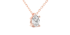 collier diamant ovale en or rose   18k