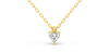 collier diamant coeur en or jaune 18k