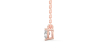 collier diamant coeur en or rose 18k