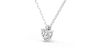 collier diamant coeur en or blanc 18k