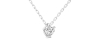 collier diamant coeur en or blanc 18k