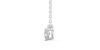collier diamant coeur en or blanc 18k