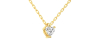 collier diamant coeur en or jaune 18k