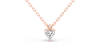 collier diamant coeur en or rose 18k