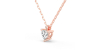 collier diamant coeur en or rose 18k
