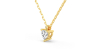 collier diamant coeur en or jaune 18k
