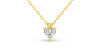collier diamant coeur en or jaune 18k