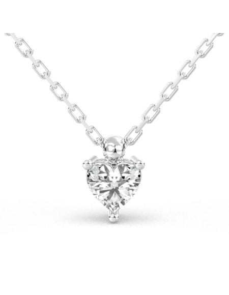 collier diamant coeur en or jaune 18k 2