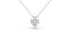 collier diamant coeur en or blanc 18k