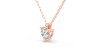 collier diamant coeur en or rose 18k
