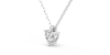 collier diamant coeur en or blanc 18k
