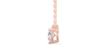 collier diamant coeur en or rose 18k