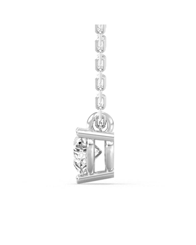 collier diamant coeur en or blanc 18k