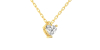 collier diamant coeur en or jaune 18k