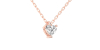 collier diamant coeur en or rose 18k