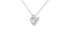 collier diamant coeur en or blanc 18k
