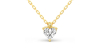 collier diamant coeur en or jaune 18k