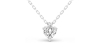 collier diamant coeur en or blanc 18k