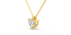 collier diamant coeur en or jaune 18k
