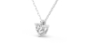 collier diamant coeur en or blanc 18k