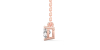 collier diamant coeur en or rose 18k