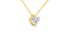 collier diamant coeur en or jaune 18k