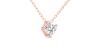 collier diamant coeur en or rose 18k