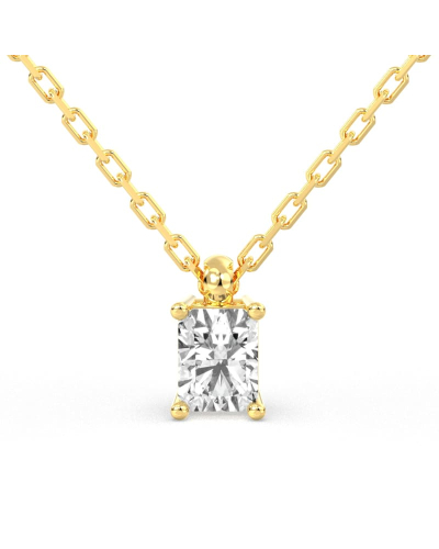 collier diamant coeur en or jaune 18k