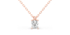 collier diamant coeur en or rose 18k