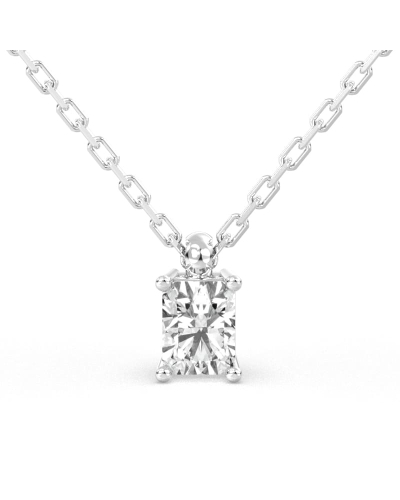 collier diamant coeur en or blanc 18k
