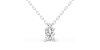 collier diamant coeur en or blanc 18k